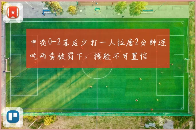 申花0-2落后少打一人拉唐2分钟连吃两黄被罚下，捂脸不可置信